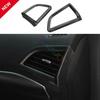Fit For Ford Edge 2015-2021 Carbon Fiber Console L&R Air Outlet Vent Trim 2PCS