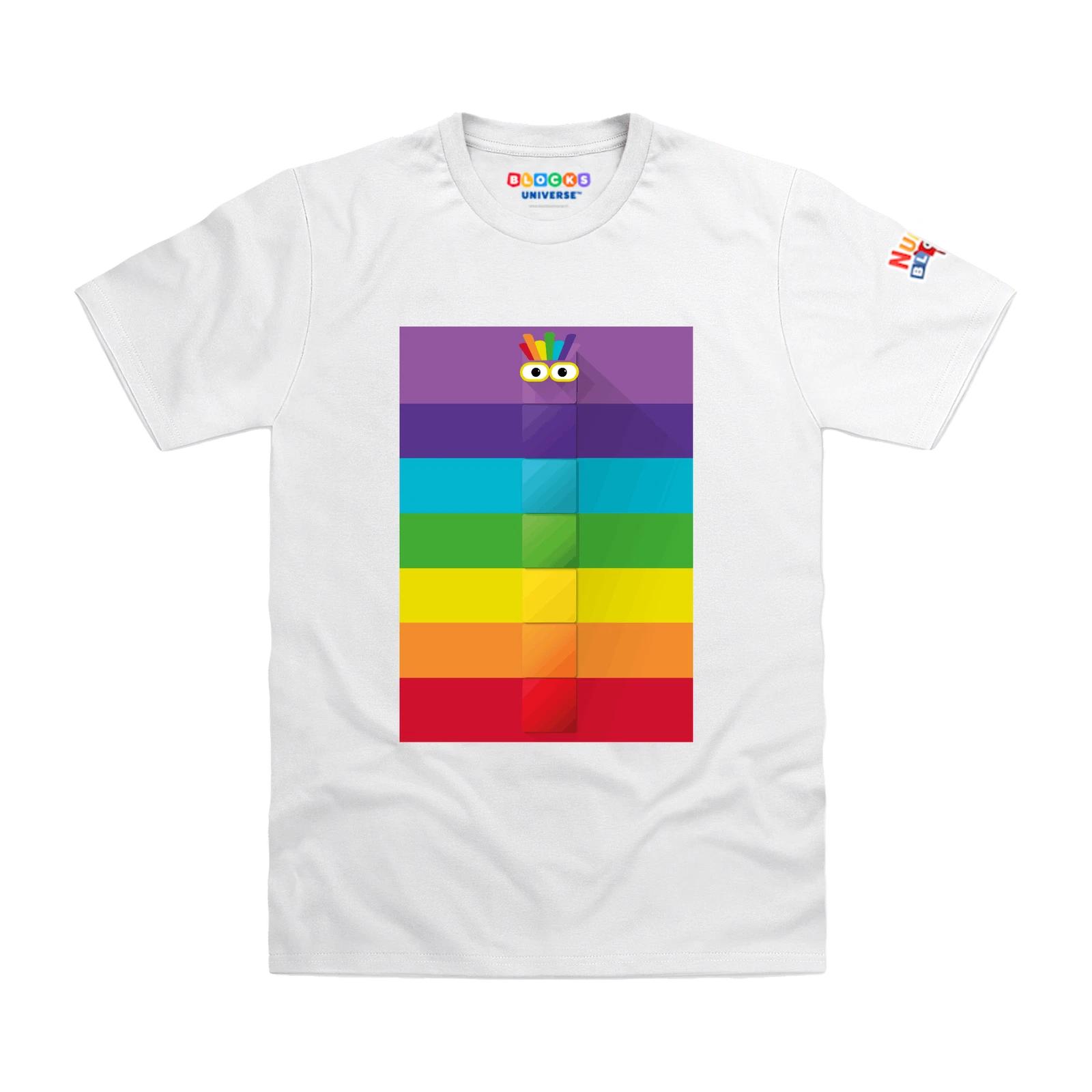 Officially Licensed Numberblocks Seven Hiding Kids T-Shirt 100