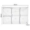 Conjunto de 12 Caixas Transparentes à Prova de Poeira para Embalar Doces Caixas de Armazenamento de Plástico para Doces e Biscoitos Recipientes Quadrados Cúbicos