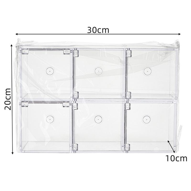 Conjunto de 12 Caixas Transparentes à Prova de Poeira para Embalar Doces Caixas de Armazenamento de Plástico para Doces e Biscoitos Recipientes Quadrados Cúbicos