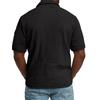 Men's Slim Fit Plaid Short Sleeve Shirt Zipper Front Casual Top with Decorative Arm Zip Pockets