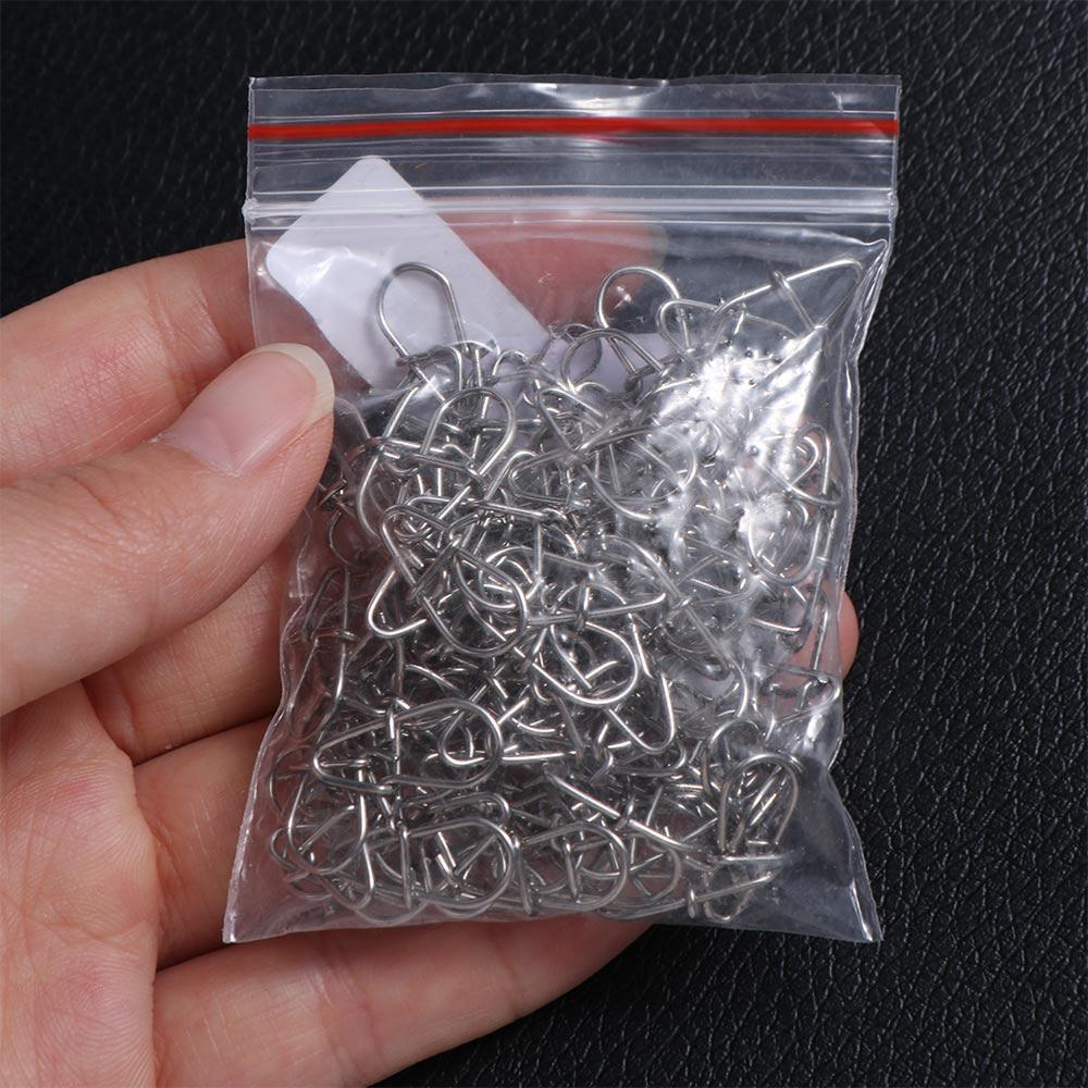 Fish Tool Fishing Lure Connector Fishing Hooked Snap Pin Swivel Lure Connector Lures Hooks Clips