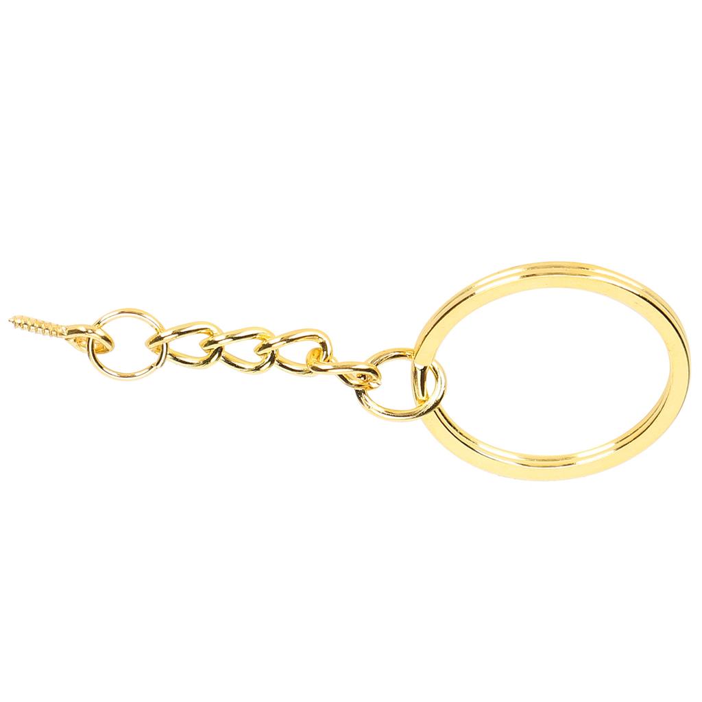10pcs Key Ring Alloy Key Chain Ring Parts with Screw Eye Pin Connector DIY AccessoriesGold 25mm / 1in