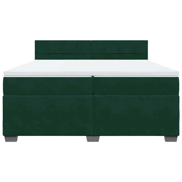 Maison Exclusive - Sommier à lattes de lit et matelas Vert foncé 200x200cm Velours