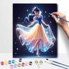 Disney Snow White Oil Painting Kit Home Bedroom Wall Decor Handmade Gift Sparkling Princess Art Craft DIY Painting Project Modern Decor