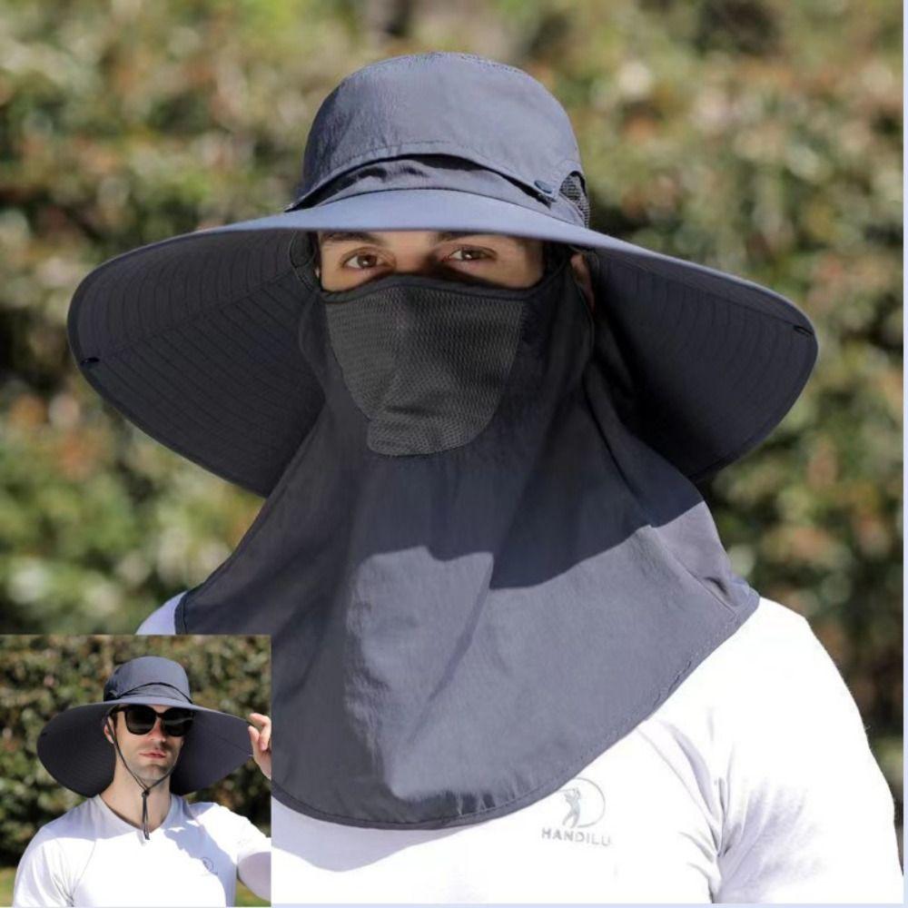 

UV Protection Men Sun Hat Breathable Summer Fisherman Hat New Fishing Cap хакі