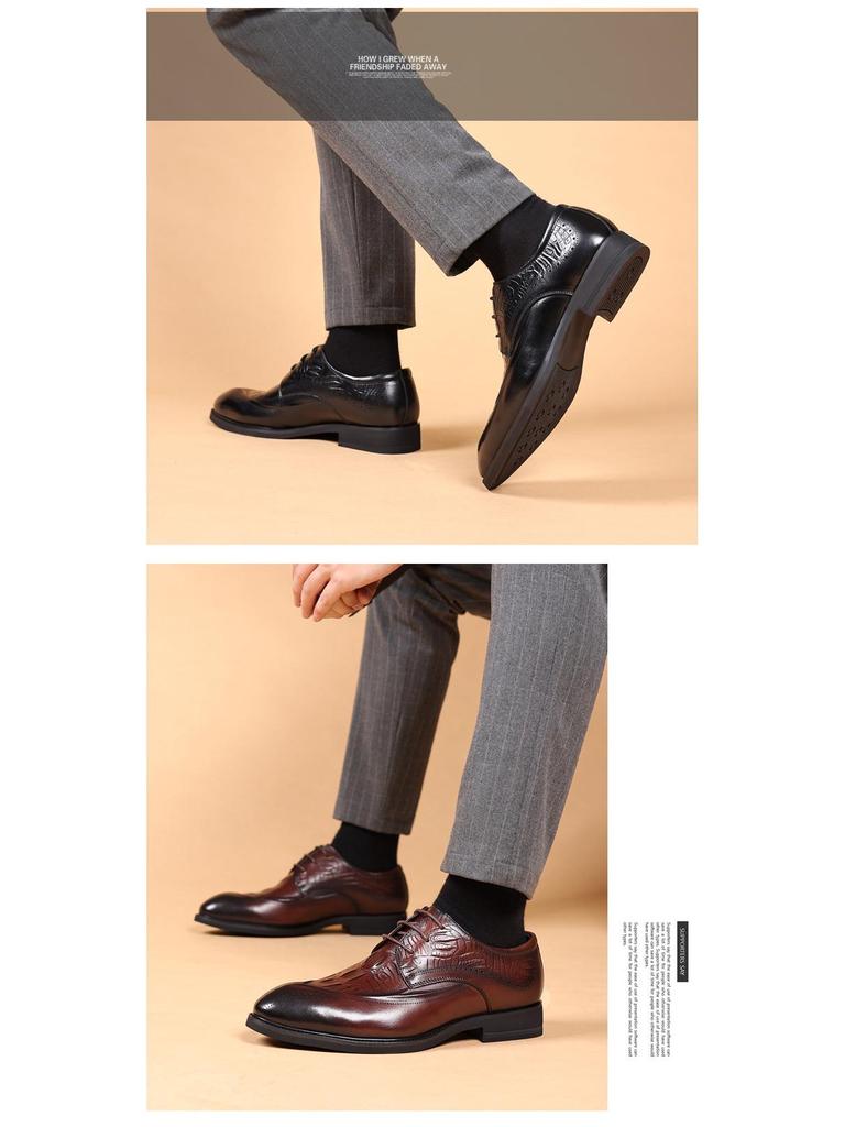 Herren Echtleder Schuhe im Britischen Stil