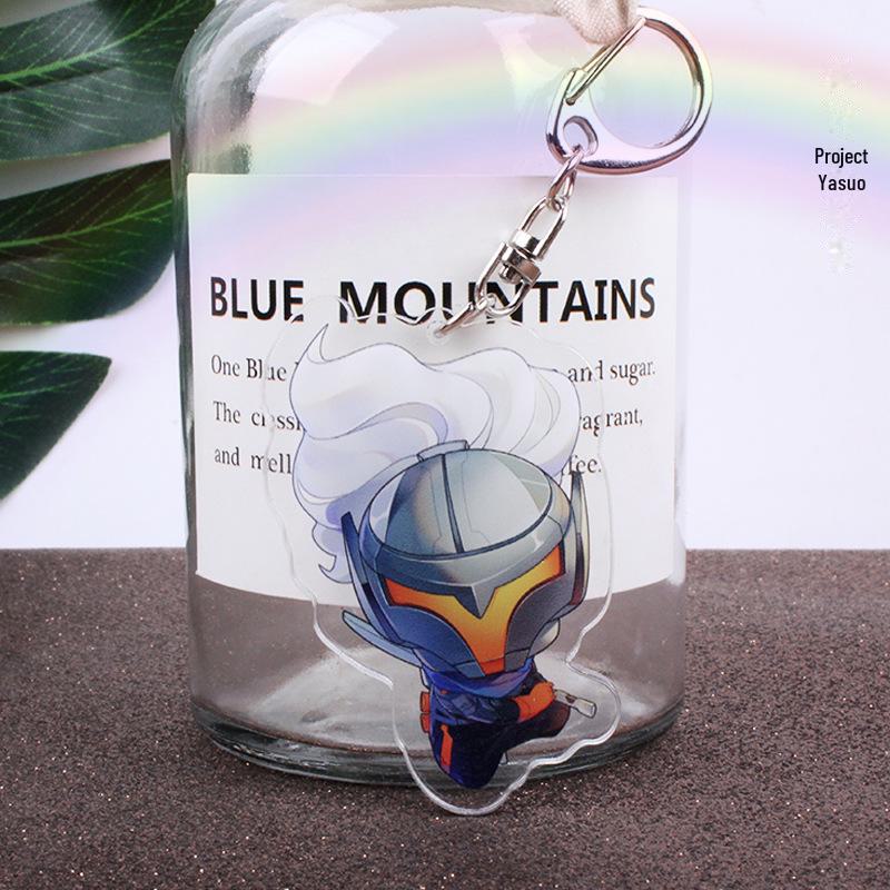 Anime Akrylový Dvouvrstvý Sendvičový Přívěsek Klíčenka - Lualu Slepý Mnich Yasuo Komiksová Výstava Doplněk