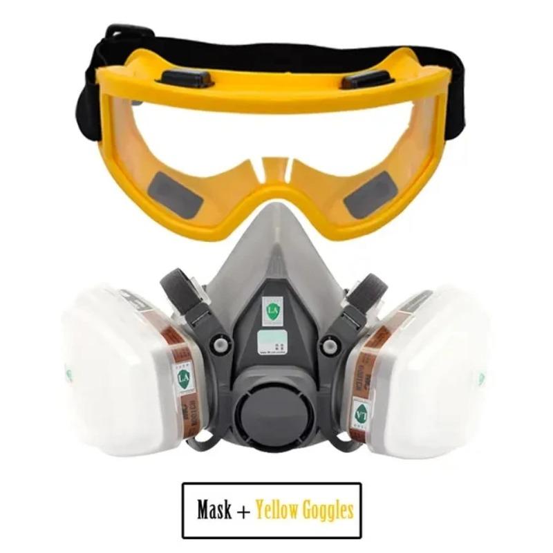 New 7-In-1 6200 Dust Mask For Painting Spraying Dust Gas Respirator Filter Organic Vapor Face Chemical Gas Half Work Safety