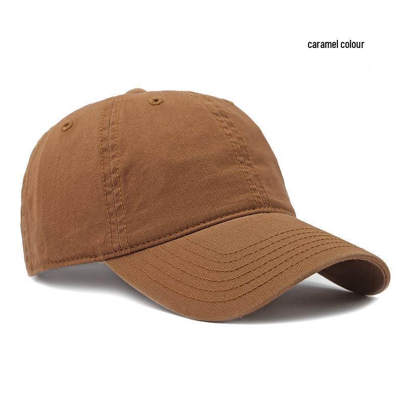 Custom Embroidered Light Color Baseball Cap with Duckbill and Deep Crown for Large Head Sizes