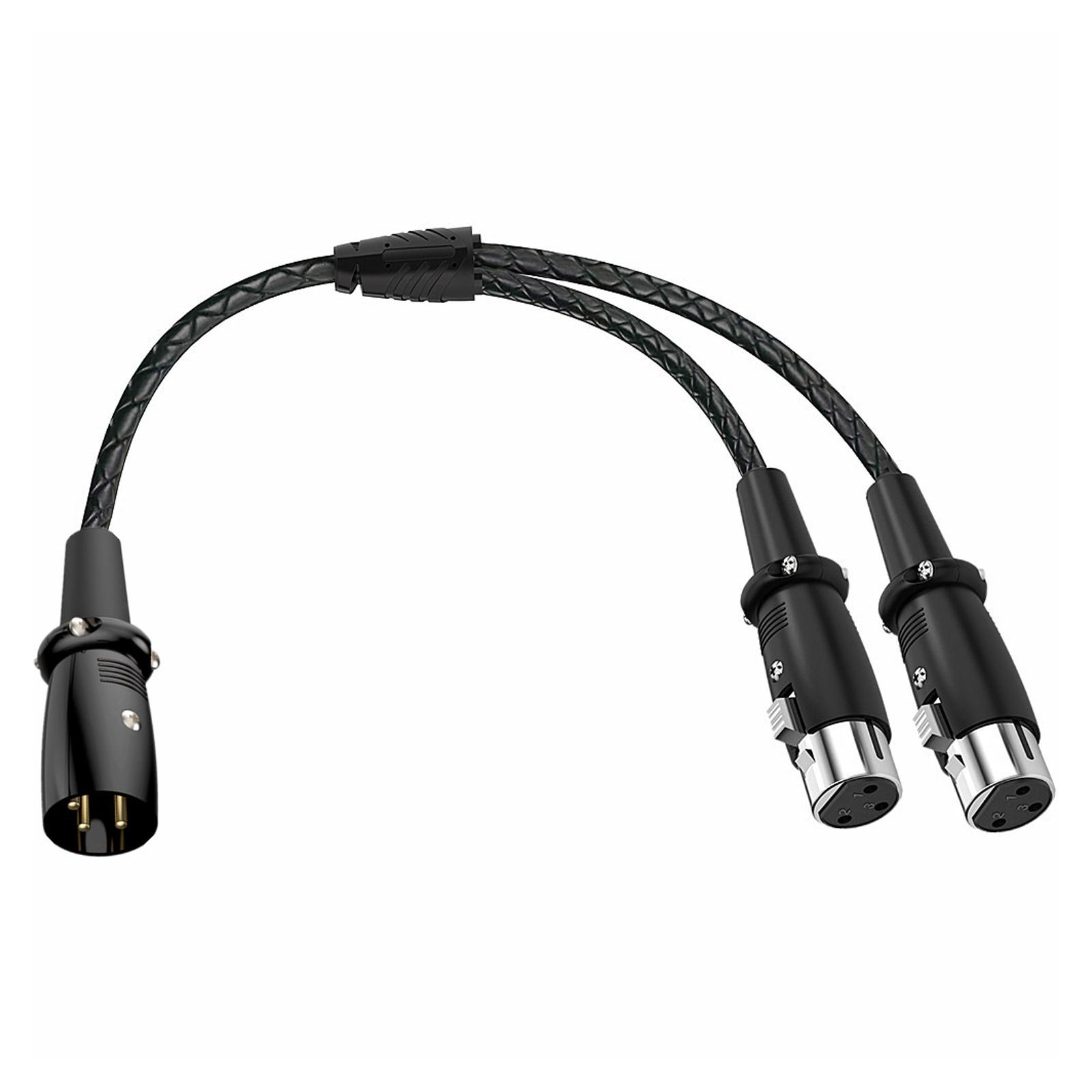 

Premium 3PinXLR Y Cable Male to 2XLR Female Shielded Audios Cord for NoiseFree Signal Transfer 19.68inch Mic Cord