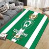 Custom Name SV Werder Bremen Flannel Pattern Square Carpet,Area Rug,Carpet Rug for Living Room Bedroom Sofa Playroom Decor,Non-slip Floor Mat