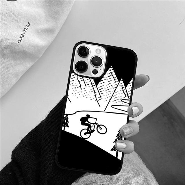 Mountain Bike Cycling Coque Shell For iPhone 17 Air 15 16 14 13 12 Pro Max 11 Pro Max Plus Phone Case Cover