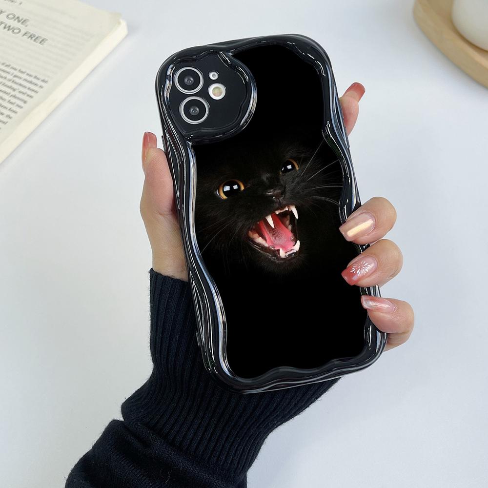 LZ10 Cat Body Language Clear Soft Wave Phone Cases for iPhone 15 13 Pro Max 12 Mini 14 8 Plus XS Max XR 6 Protection Back Cover