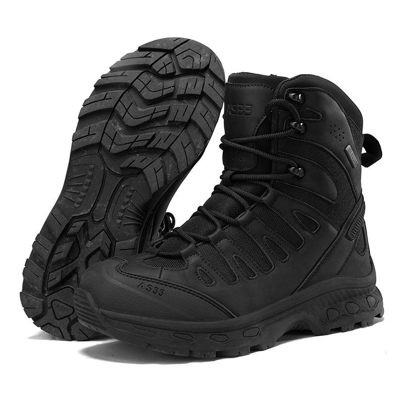 

Large Size One Ultra-light Combat Boots, New Thick-soled Breathable Shoes, Men s Handsome Labor Insurance Shoes, Comfortable Boots 39 чёрный