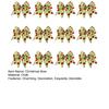 12 Pcs Red Green Dot Christmas Bow Rustic Burlap Bow with Green Furry Hair And Santa Hat for Xmas DIY Crafts Party Decoration