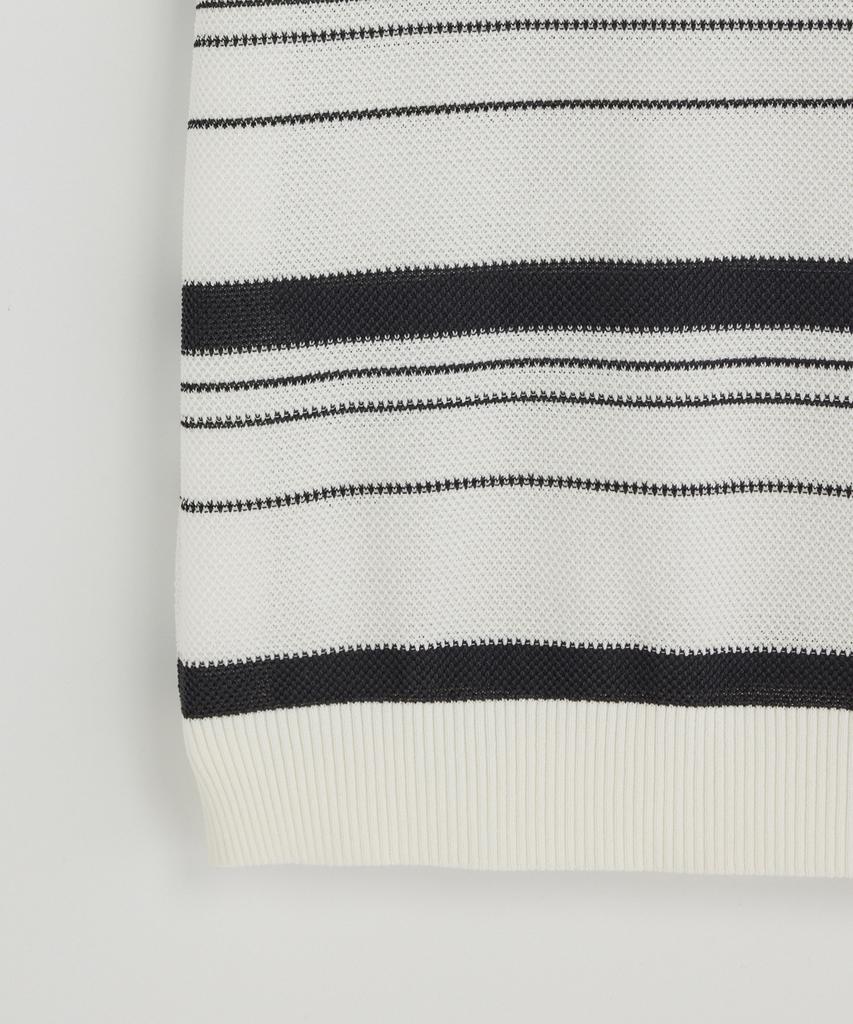 STCO Diems Ice Touch Striped Short Sleeve Knit_White (Classic Fit)_Dktxb15Ctw