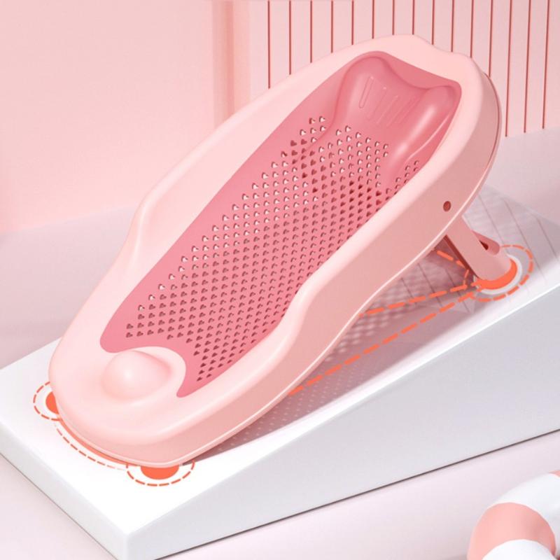 1Pcs Universal Newborn Net Pocket Anti Slip Artifact Baby Shower Net Bath Bed Anti Slip Pad Foldable Bathtub Holder