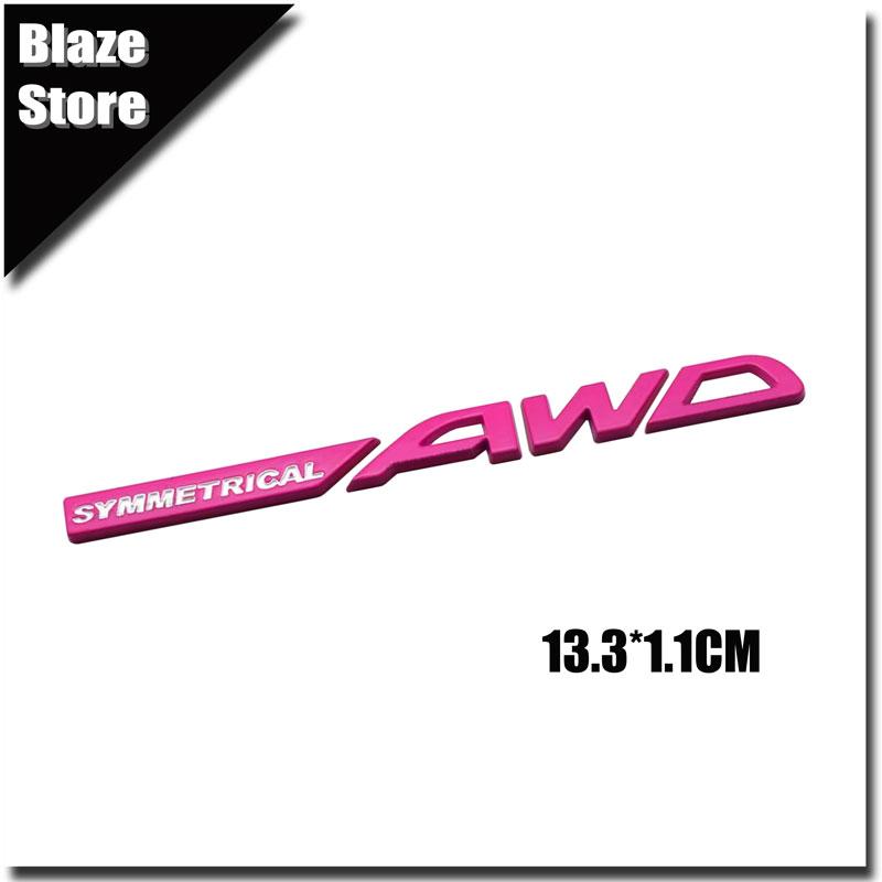 3D Metal Symmetrical AWD Badge Car Tailgate Car Sticker For BRZ XV Outback Forester Asahi Panther WRX Impreza