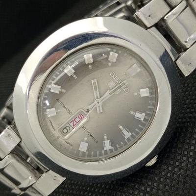 KULLANILMIŞ VINTAGE SEIKO 5 OTOMATİK 6319A JAPON ERKEK TARİHLİ SAAT 621d-a415807-2