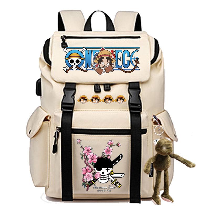 2024 Cross-border New Popular ONE PIECE Cartoon Pattern Backpack College Student Large-capacity Laptop