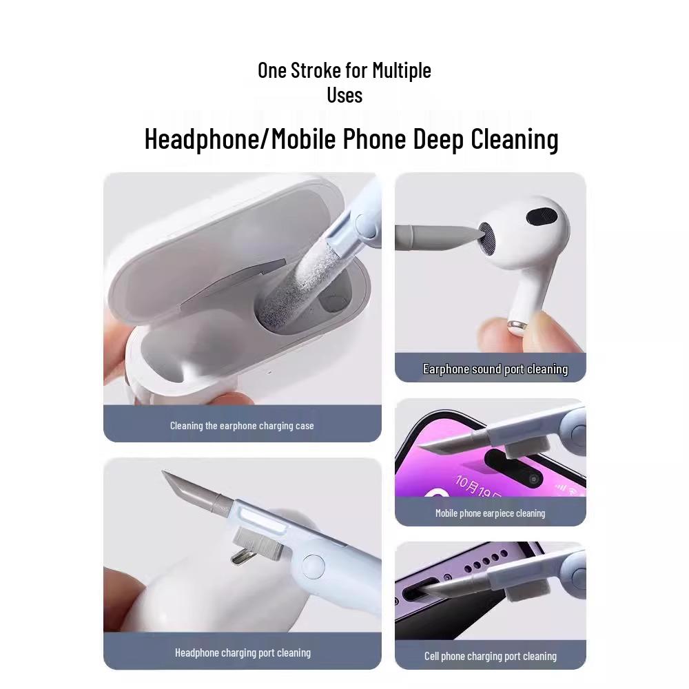 7-in-1 Multifunctional Cleaning Kit for Phone Screens, Earphones, and Keyboards