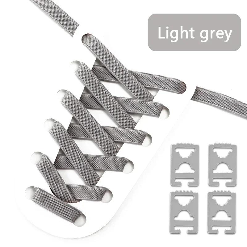 Elastic Shoelaces Without Ties Flat Shoe Laces for Sneakers Metal Buckle Lock Lazy Shoelace Mesh Precision Weaving Shoestrings