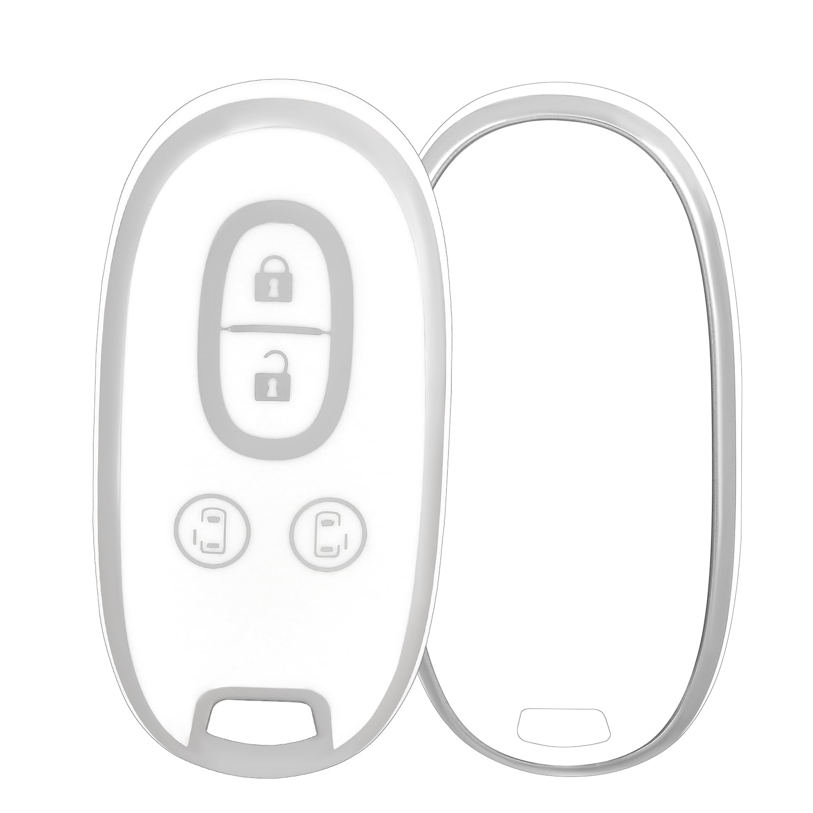 

OFF WE GO Key Shell TPU Car Key Cover, Key Case, Compatible with New серебряный