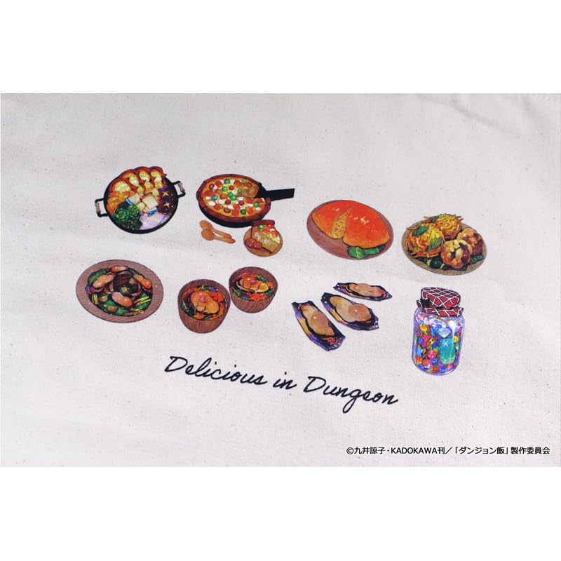 Seasonal Plants Dungeon Meshi Canvas Tote H370 X W360 X Cotton Bag, D110mm,