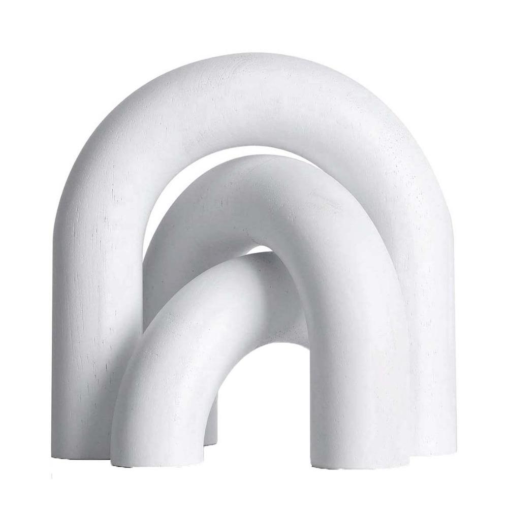 Modern Decorative Wood Arc Ornament Hand-carved Unique Arched Wooden Model Handmade Arch Craft Ornament Coffee Table