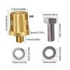 Copper Battery Terminal Set with Threaded Posts, Positive and Negative Pair, Knurled Body and Hardware for Battery Cable Replacement