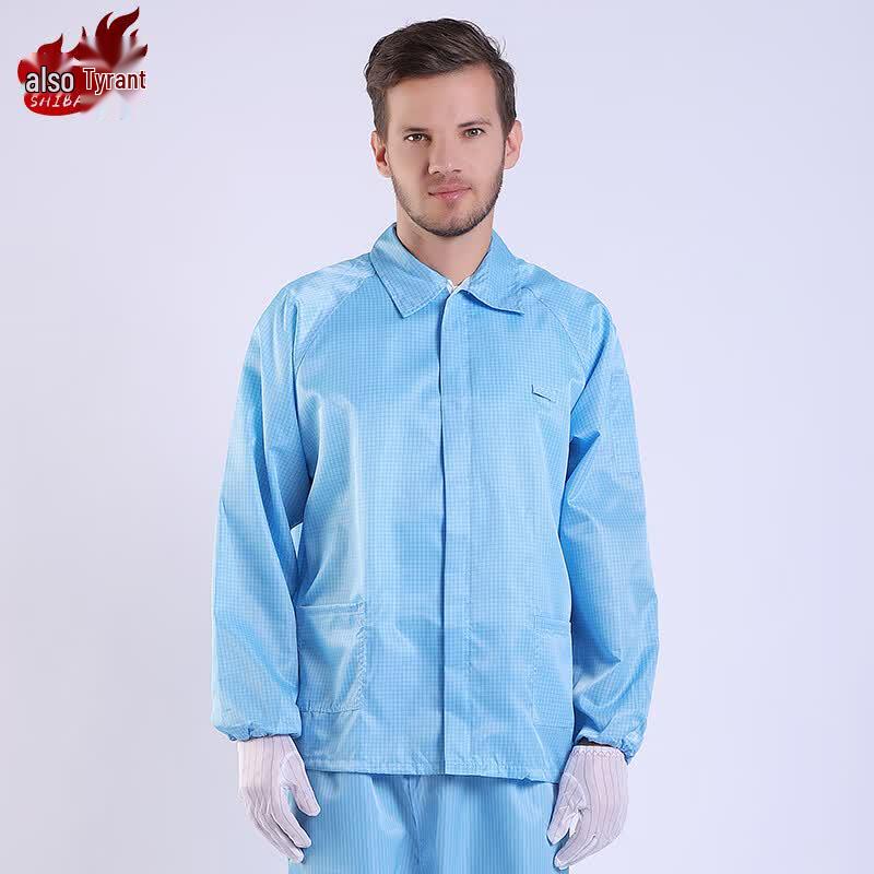 SHIBA Anti-Static Grid Short Work Top L