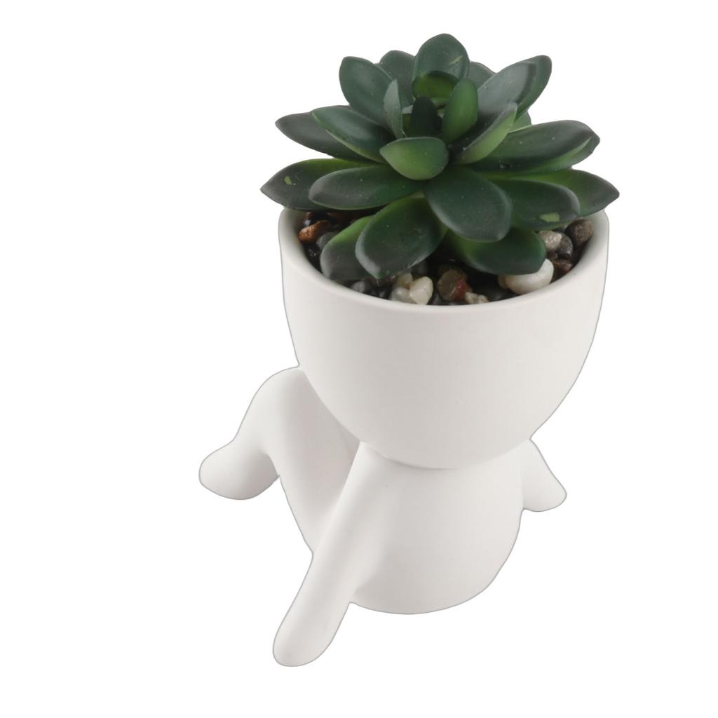 Niedliche Figur Blumentopf Modern Dekorativer Keramik Sukkulenten Pflanztopf für Heim Gartendekor