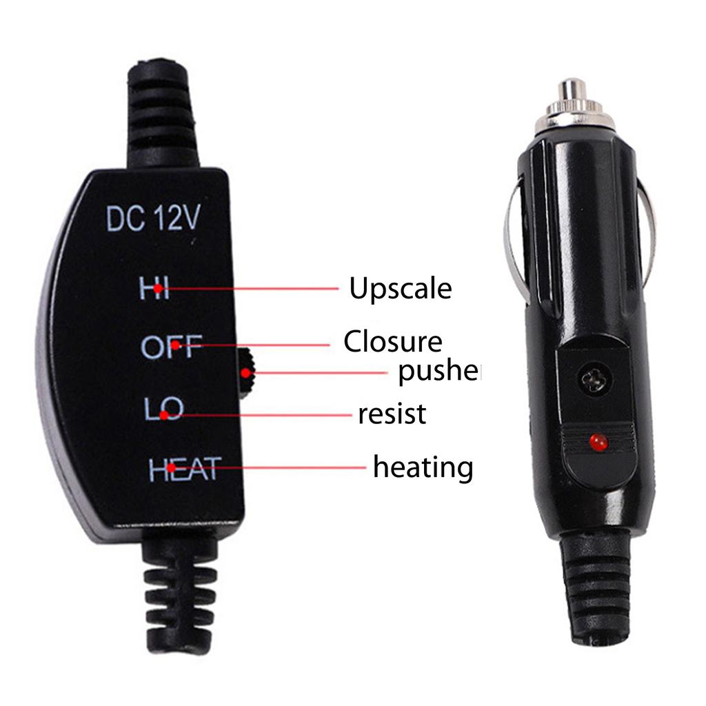 12V Travel Throw Cold Weather Fleece Cozy Heated Blanket 2 Heat Levels Electric Blanket Portable Fast Heating for Car 145x100cm