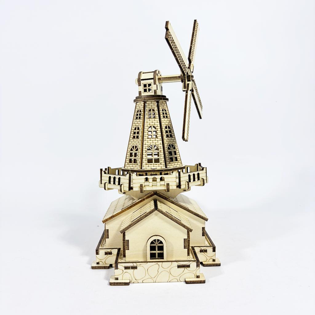 3D Wooden DIY Handmade Windmill Model Kit Christmas, Halloween, Thanksgiving Gifts The perfect present for family and friends Ca