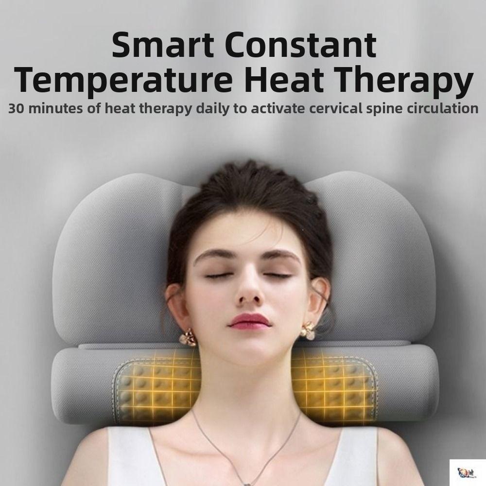 Heating Neck Support Cushion Ergonomic Contour Neck Heated Roll Pillow Cervical Pillow  Back Sleep