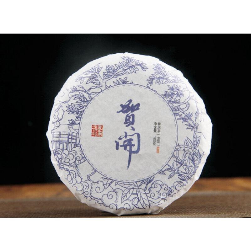 100 g Yunnan Menghai He Kai Sun Green Pu-erh Tort cu ceai crud Ceai cu șapte semințe