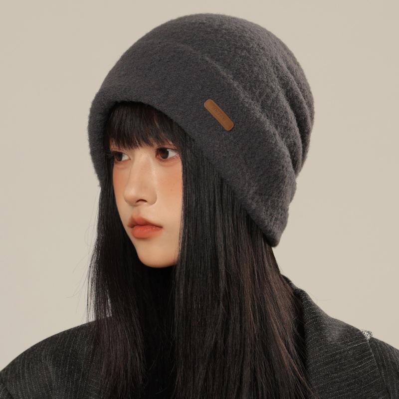Korean Style Women's Warm Slouchy Beanie: Windproof Ear Protection for Autumn/Winter, Maternity-Friendly