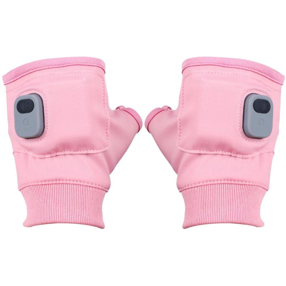1Pair USB Rechargeable Electric Heated Gloves Thermal Winter Warm Gloves Smart Heating Gloves Bike