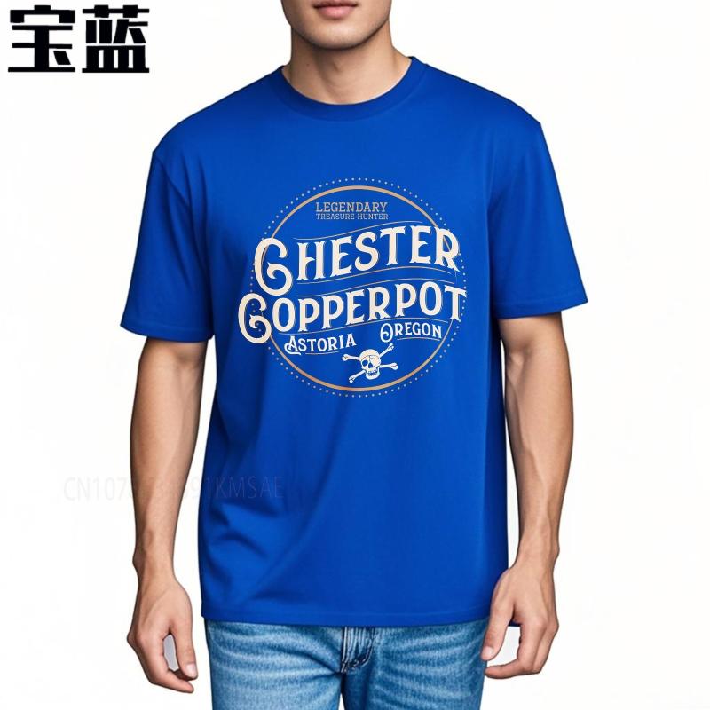 Coton été Pour homme t-shirt Chasseur de trésors légendaire Ghester Copperpot Astoria Oregon Manches courtes Street Wear Col rond hauts
