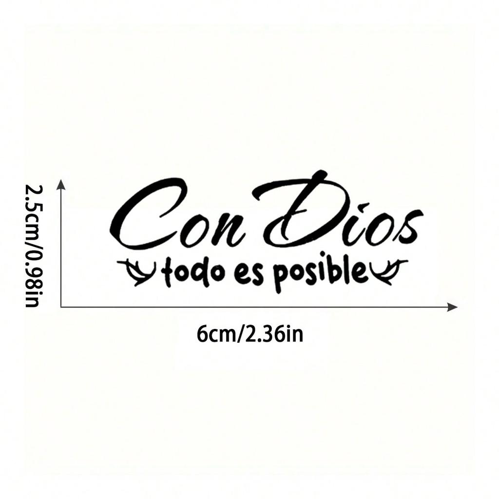 "Where There Is A God, Everything Is Possible" Rearview Mirror Stickers, Special Stickers for Rearview Mirrors - Ideal Gifts