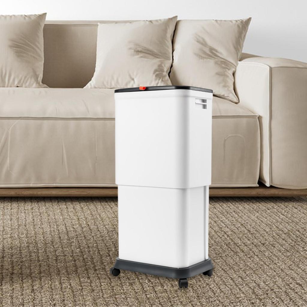 20L Liftable Trash Can Adjustable, Easy To Move, Opening, Rolling Dustbin, Dresser