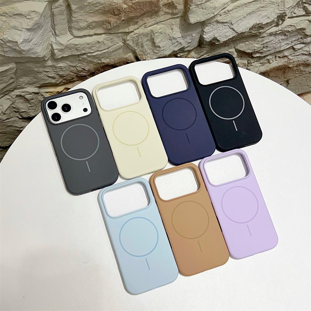 Luxury Liquid Silicone for Magsafe Magnetic Phone Case For iPhone 17 Pro Max Air Wireless Charging Skin Smooth Cover for 17 Pro