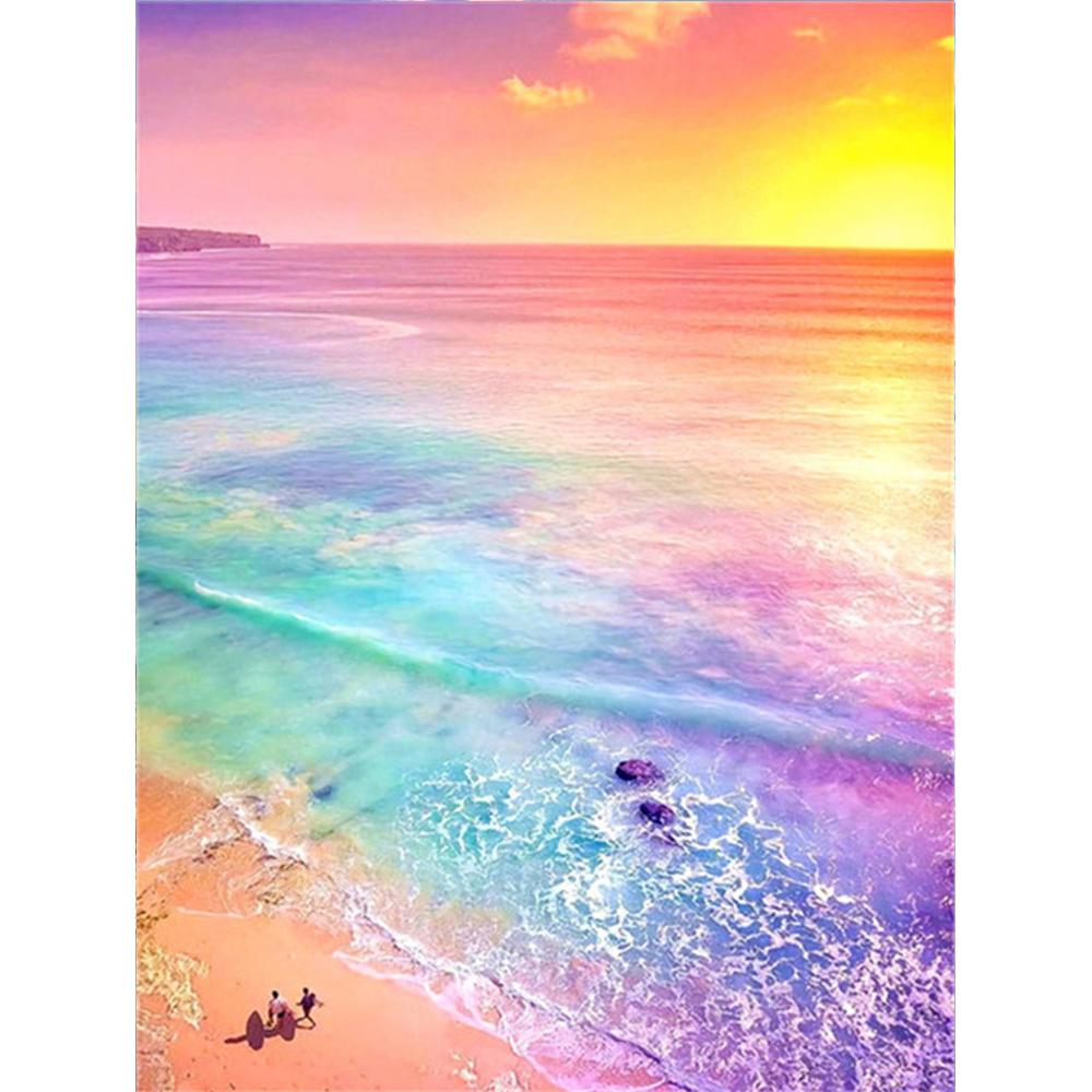 Diamond Painting Seaside Full Square Cross Stitch Kits 5D Diamond Embroidery Landscape Mosaic Door Needlework Home Decor