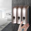 Manual Soap Dispenser 3 Chamber X 300mlCelsius 10.2oz Wall Mounted Liquid Shampoo Box Shower Gel Hand Soap Dispensers for Kitchen Bathroom