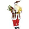 120cm Animated Santa Claus Figure, with Sound and Lights - Red/Green