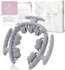 [Co-developed with a Cosmetic Acupuncturist] Ring Roller, Massage Roller, Fascia Roller, Ring Massager for Thighs and Legs (Light Gray)