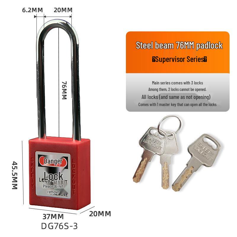 Bedi 38mm Industrial Safety Padlock: Engineering Plastic Insulated Electrical Lockout/Tagout (LOTO)