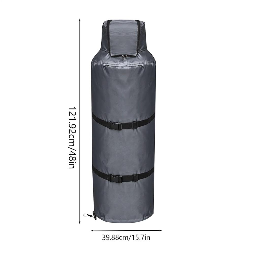 

420D Oxford Cloth Propane Tank Insulated Cover 100lb Gas Can Insulated Shield Camping Gas Stove Propane Tank Covers Accessories темно-серого
