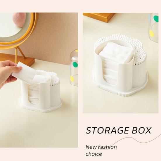 Cotton Ball Holder Cosmetic Storage Case Large Capacity Dustproof Transparent Cotton Pad Dispenser Swabs Holder
